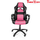 Krzesło do gier wyścigowych w stylu komercyjnym, krzesło obrotowe Executive Swivel Pink