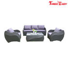 Meble ogrodowe Outdoor LoungeRattan Sofa, nowoczesne meble ogrodowe Ochrona UV