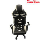 Komercyjne czarno-białe krzesło do gier, lekkie krzesło do siedzenia wyścigowego