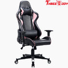 Chiny Wysokie oparcie Czarno-różowe krzesło do gier, obrotowe krzesło biurowe 360 ​​stopni Pu Leather firma