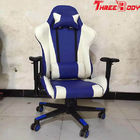 Chiny Krzesło do gier z wysokim oparciem w kolorze białym i niebieskim Duża pojemność bagażnika 350lbs firma