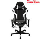 Ergonomiczne krzesło z wysokim oparciem Regulowana wysokość Obrotowa czerń i biel