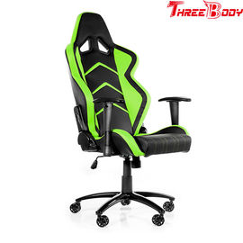 Chiny Krzesło do gier 360 stopni Wytrzymałe, czarno-zielone krzesło do gier wyścigowych fabryka