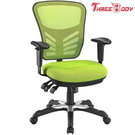 Zielone ergonomiczne, siatkowe krzesło biurowe, komputerowa siatka do gier z tylnym siedziskiem