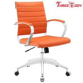 Wygodne nowoczesne meble domowe Rama aluminiowa Pomarańczowe krzesło środkowe z tyłu