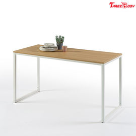 Chiny Białe nowoczesne biurko biurowe, prostokątne nowoczesne drewniane biurko Solidna stalowa rama fabryka