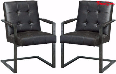Chiny Czarne skórzane krzesło biurowe, nowoczesne krzesła biurowe fabryka