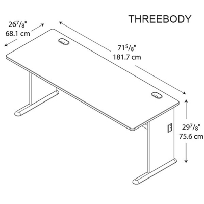 Small Modern Office Furniture Simple Computer Desk 77.4 X 29.7 X 4 Inches