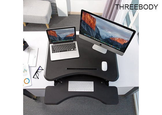 Mdf Density Board Height Adjustable Standing Desk , Home Stand Up Computer Desk