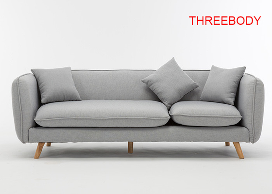 Light Gray Contemporary Bedroom Furniture Living Room Luxury Fabric Sofas