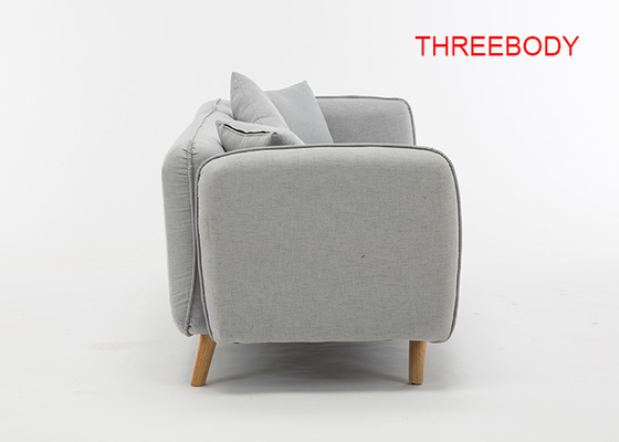 Light Gray Contemporary Bedroom Furniture Living Room Luxury Fabric Sofas