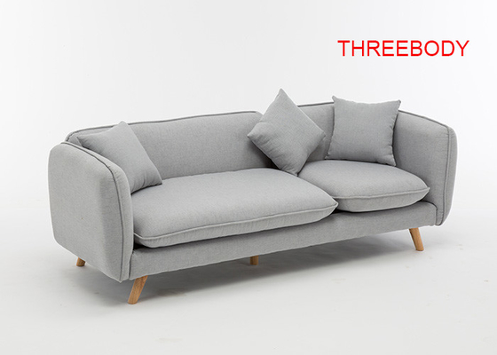 Light Gray Contemporary Bedroom Furniture Living Room Luxury Fabric Sofas