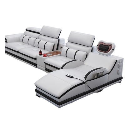 En's Fun Modern Simple Multi-Functional Leather Massage Sofa Combination For Living Room 354*101*83CM