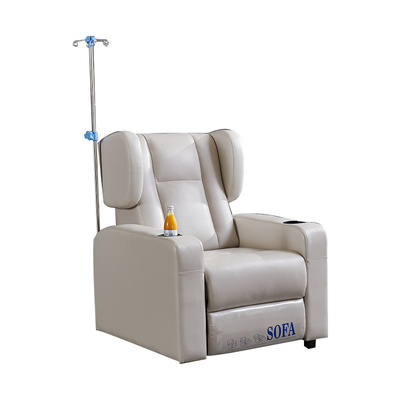 Mingzhe Hospital Waiting Row Chair With Armrests, Fully Reclining Single Leather Sofa Chair 110°-160° Adjust Feature