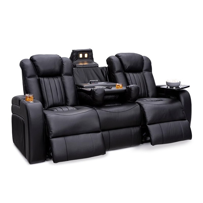 Louis Denny High-End Electric Multi-Functional Home Theater Luxury Villa Living Room Leather Sofa